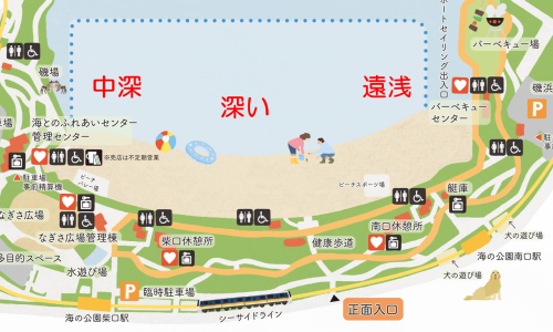 海の公園の地図